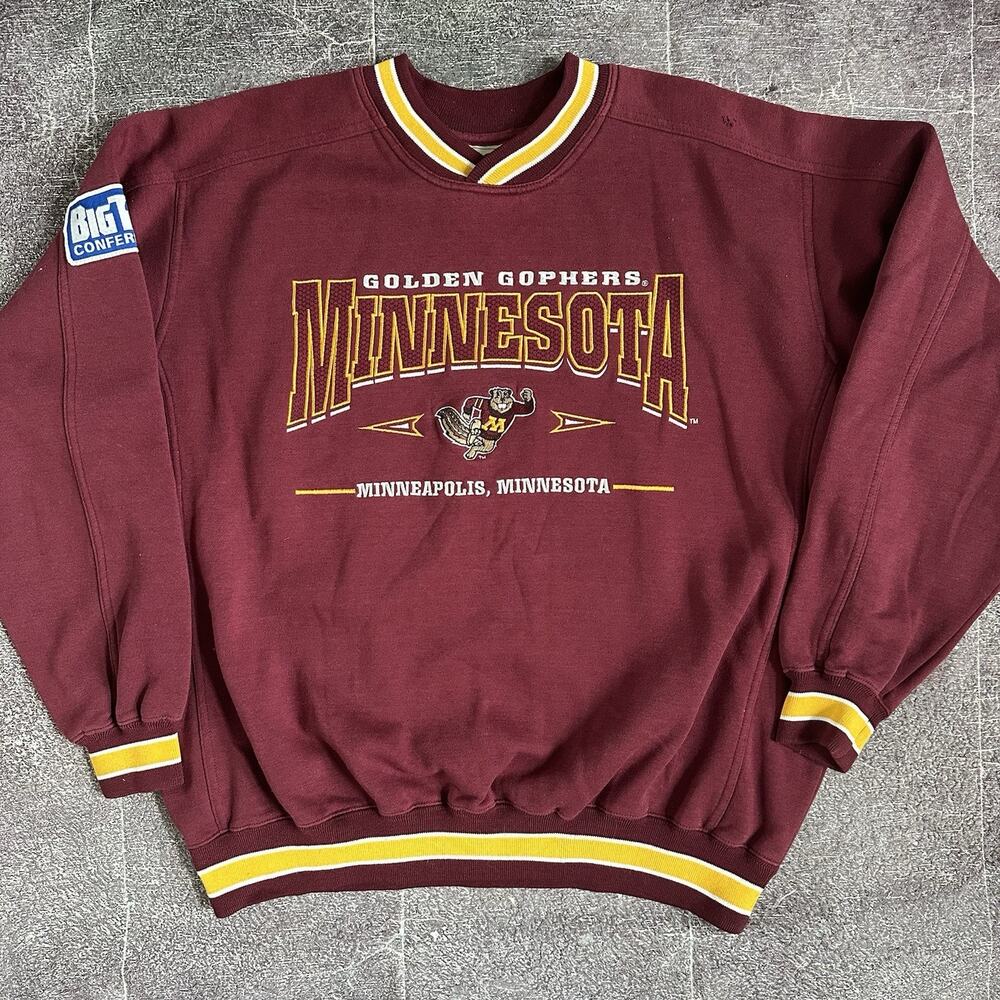 Men's Vintage 90's Lee Minnesota Golden Gophers Maroon Crewneck Sweatshirt Sz L